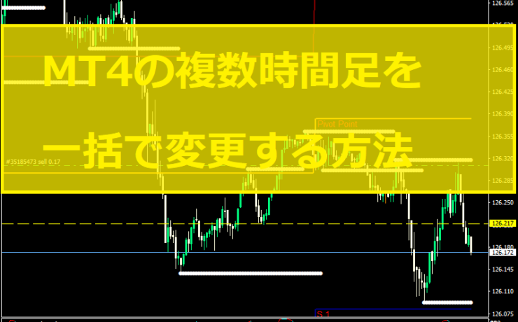 MT4の複数チャートの時間足変更