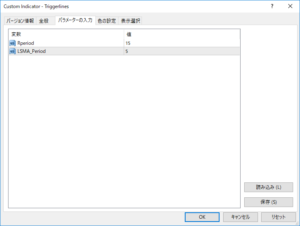 Trigger Line設定変更