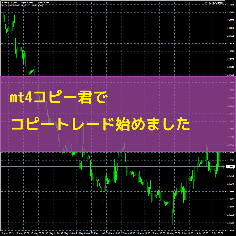 mt4コピー君でコピートレード始めました