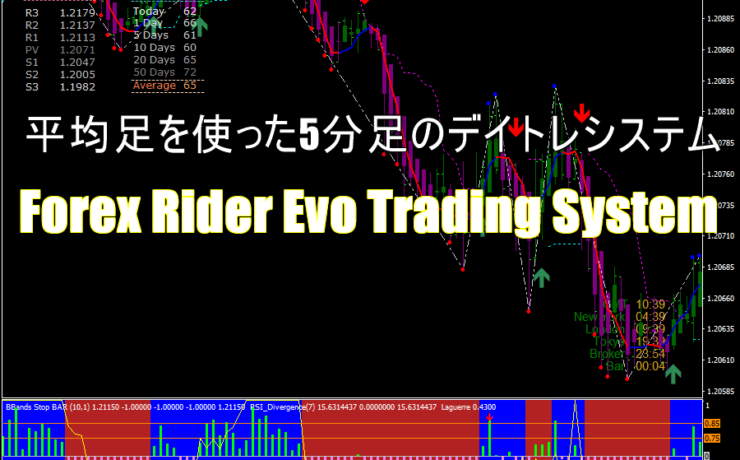 平均足を使った5分足のデイトレシステム「Forex Rider Evo Trading System」