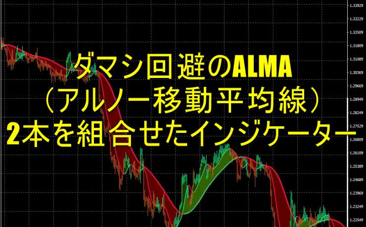 ダマシ回避のALMA（アルノー移動平均線）2本を組合せたインジケーター