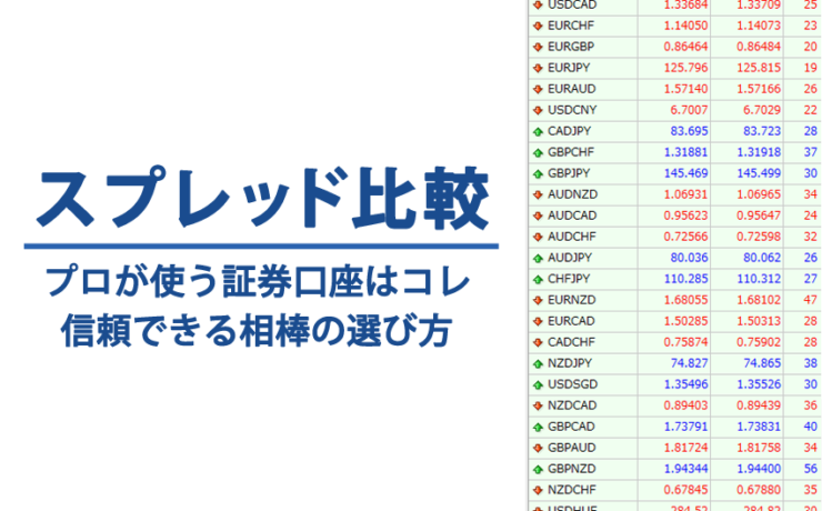 国内証券のスプレッド比較