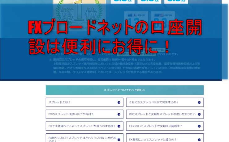 FXブロードネット口座開設イメージ