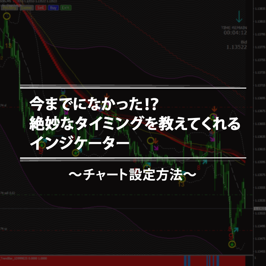 今までになかった！？絶妙なタイミングを教えてくれるインジケーターのオススメチャート設定方法