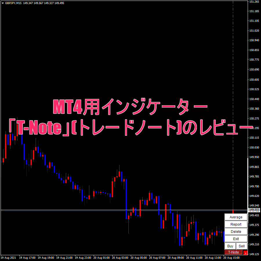 MT4用インジケータ ー「T-Note」(トレードノート)のレビュー