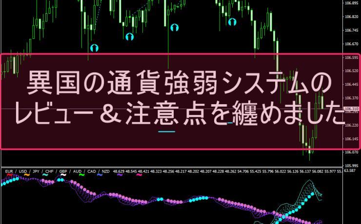 異国の通貨強弱システムのレビュー＆注意点を纏めました