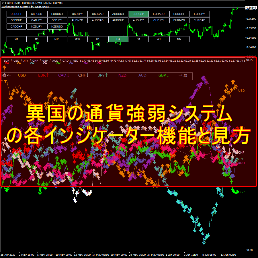 異国の通貨強弱システムの各インジケーター機能と見方