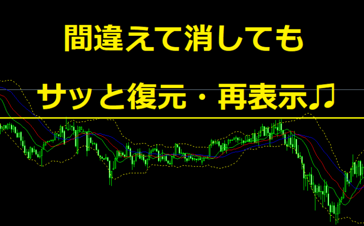 MT4チャートやラインを間違えて削除してしまった時の再表示復元方法のアイキャッチ画像です