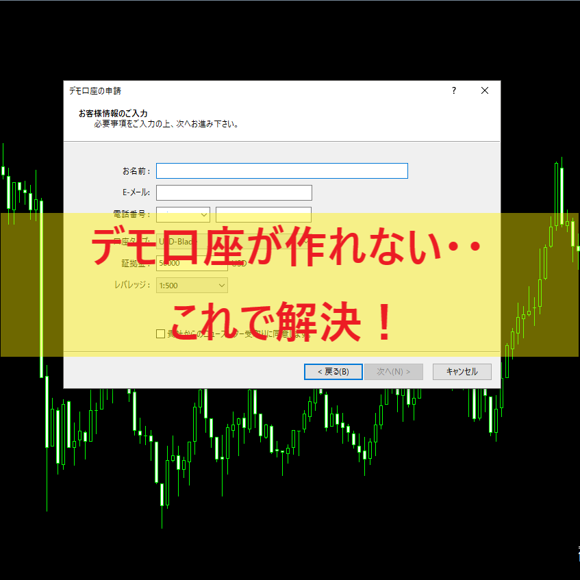 デモ口座が作れない時の解決方法