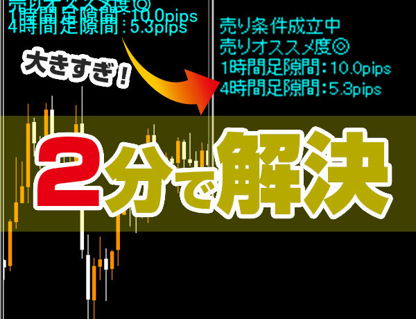 MT4の文字サイズを正常にする