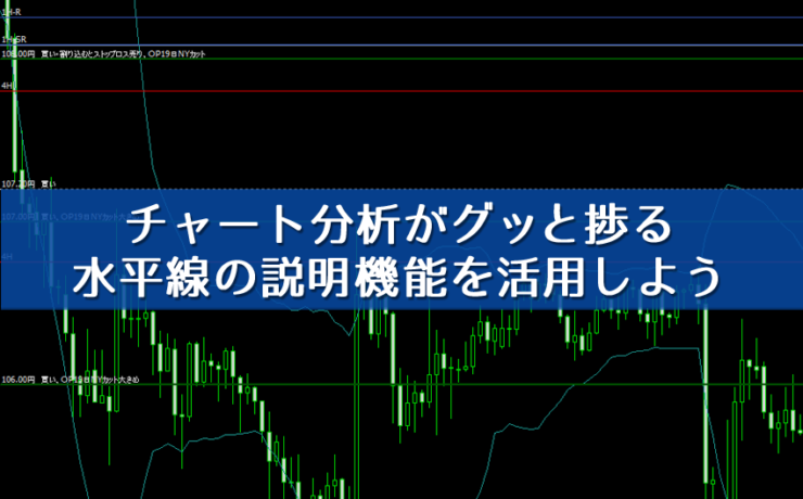 チャート分析がグッと捗る水平線の説明機能を活用しよう