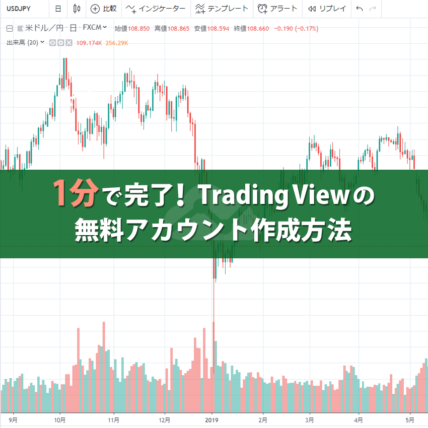 TradingViewの無料アカウント作成方法を画像付きで解説