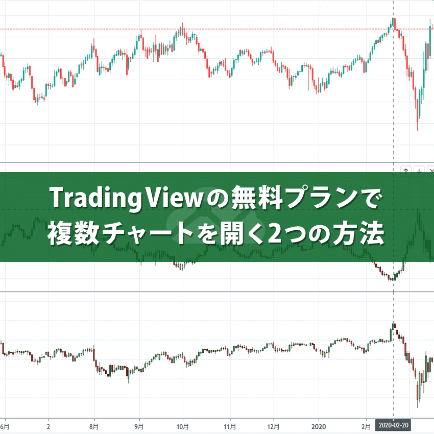 TradingViewの無料プランで複数チャートを開く2つの方法