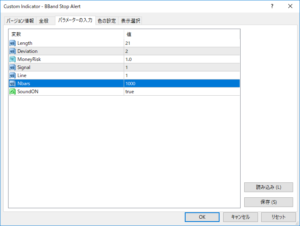 BBands Stops Alert設定２