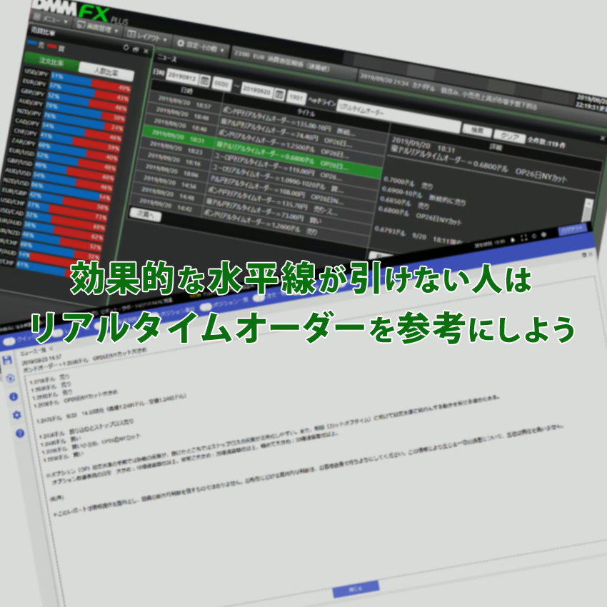 効果的な水平線が引けない人はリアルタイムオーダーを参考にしよう