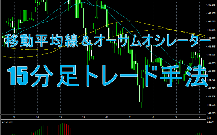移動平均線とオーサムオシレーターを使った15分足トレード手法